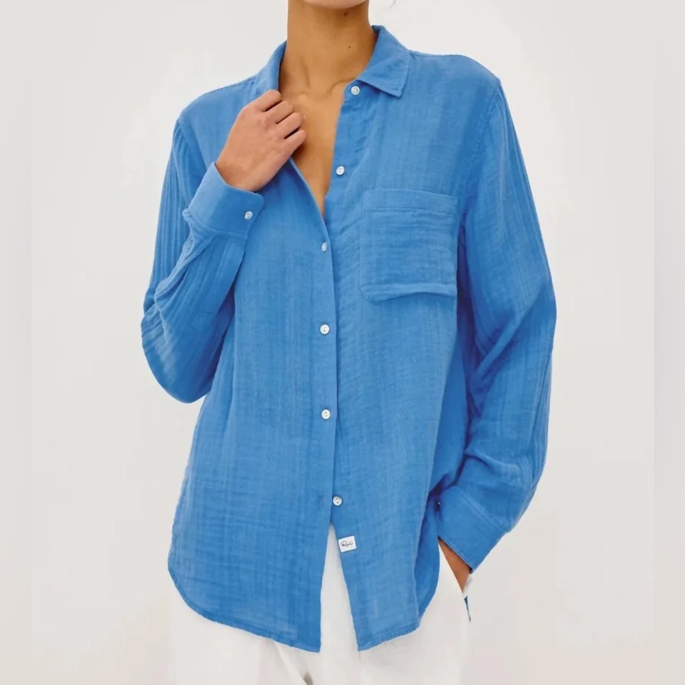 Rails Ellis Button-Down Pocket Shirt in Blue